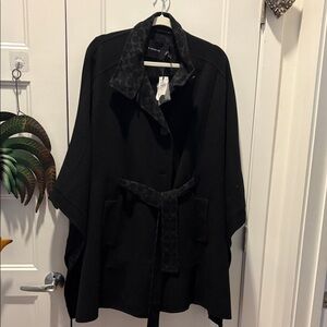 Coach Black Cape with Belt New with Tags